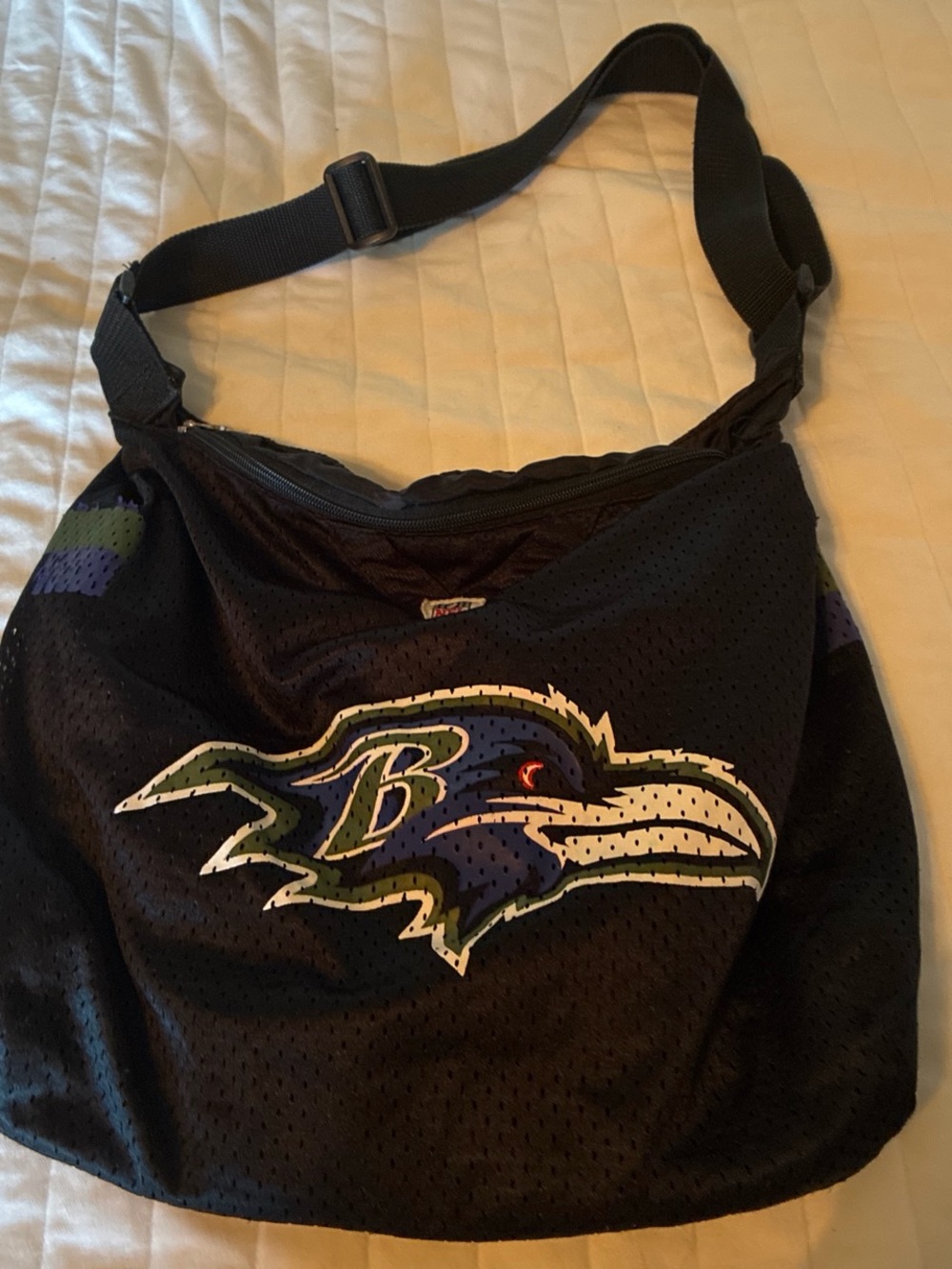 NFL Black Baltimore Ravens Crossbody Bag with Team Logo